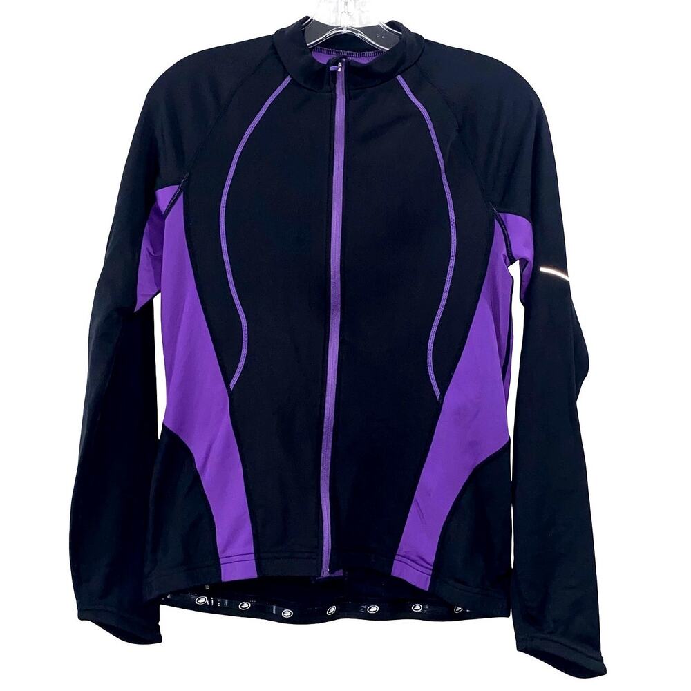 Women's Bicycle Performance Purple & Black Softshell Cycling Jacket Size M - Picture 2 of 9